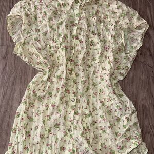 Floral Button-Up Blouse